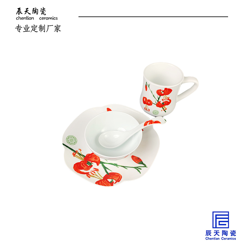 <b>客戶定制 極簡陶瓷油畫風碗杯</b>